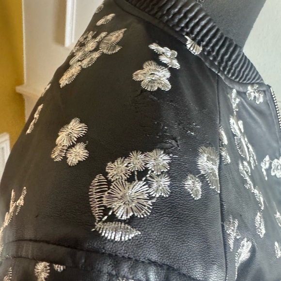 Michael Kors Sakura Embroidered Black Jacket - Picture 11 of 16